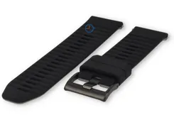 24mm siliconen horlogeband - zwart grijs - snelwissel
