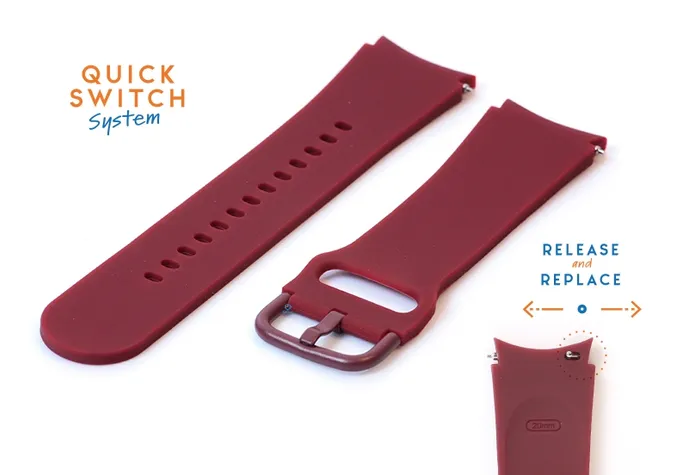 Samsung Galaxy watch 4 Uhrenarmband weinrot - 20mm
