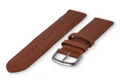 20mm watch strap smooth leather - rust-brown