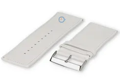 Glad leder horlogeband - 36mm - wit