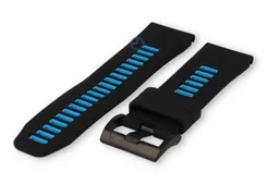 Garmin Fenix 8 - 51mm strap - black/light blue