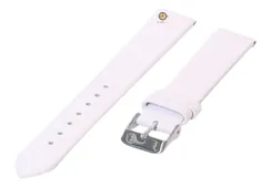 Seamless watchstrap 18mm white leather