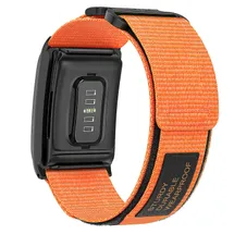 Whoop 4.0 - orange nylon strap hook-and-loop fastener
