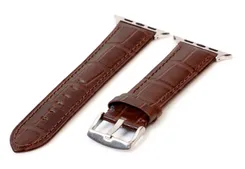 Apple Uhrenarmband croco Leder braun - 44/45/46/49mm