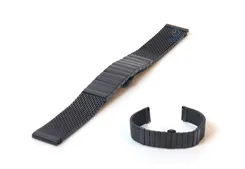 Uhrenarmband 20mm schwarz Mailänder