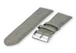 Basic croco watch strap - 24mm - lightgrey