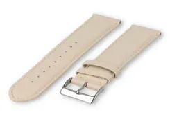 XL watch strap smooth leather - 26mm - cream-coloured