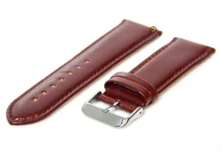 Horlogeband 24mm klassiek bruin leer