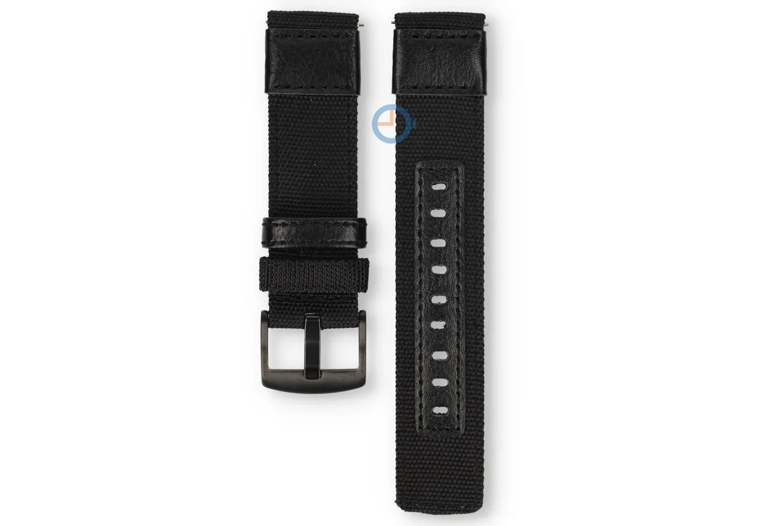 Coros Pace PRO horlogeband - nylon/leer - 22mm zwart