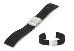 Silicone watchstrap 24mm black