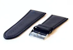Horlogeband 36mm blauw leer