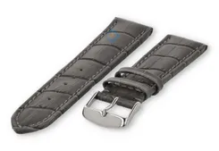Strong calfskin watch strap - 24mm - grey