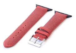 Apple Uhrenarmband Vintage Leder rot - 38/40/41/42mm