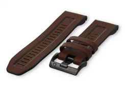 Garmin Fenix 5/6/7 watch band leather - darkbrown