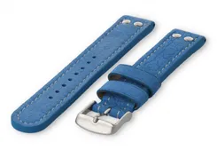 Flieger watch band 18mm lightblue leather