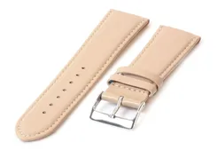 Open-end clip watch strap 20mm - leather beige
