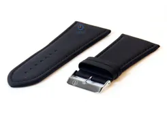 Watchstrap 38mm black leather