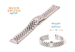 watch band 22mm steel silver - partly polished