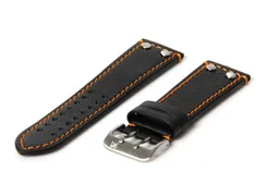Watchstrap 22mm black/orange