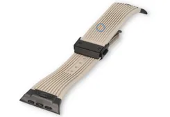 Hublot style strap Apple Watch 45 - starlight/black