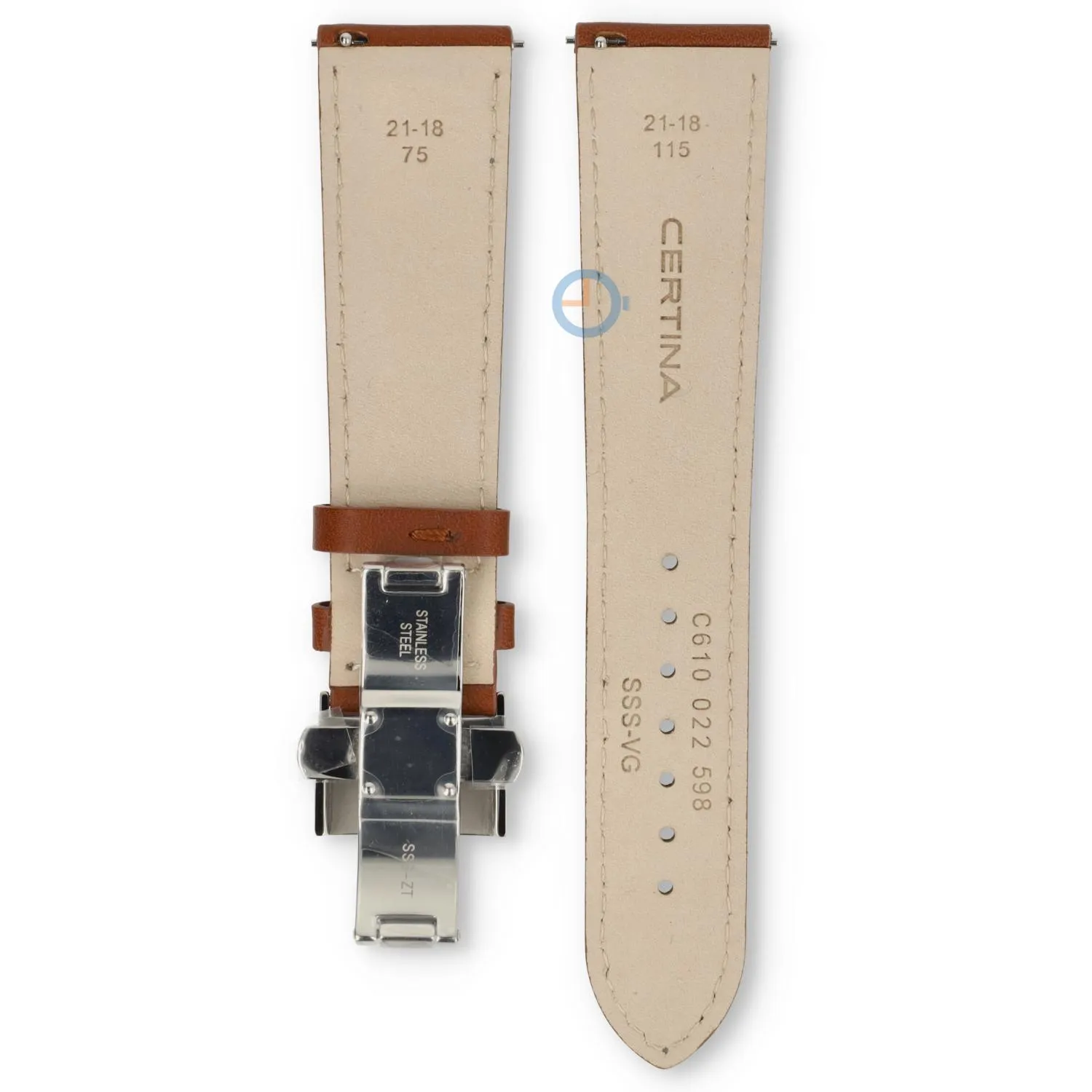 Certina Armband C0334281605100A 21/18 mm braunes Leder