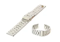 Watchstrap 24mm stainless steel silver