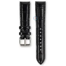 Universal 18mm black leather watch strap - Lorus