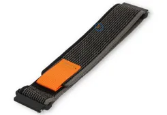 20mm Trail nylon loop watch strap - grey orange