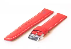 Watchstrap 18mm red leather