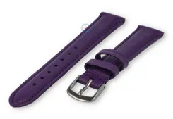 14mm watch strap smooth leather - eggplant