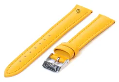 Horlogeband 12mm mosterdgeel kalfsleer