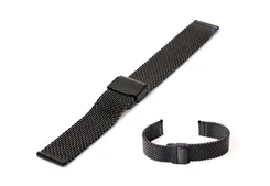 Mesh watchstrap 18mm black (rough)