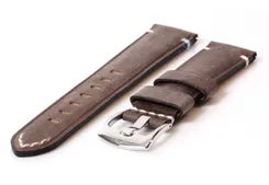 Watchstrap 22mm vintage grey leather