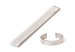 Elastisches Uhrenarmband ohne Schließe - 16mm Silber