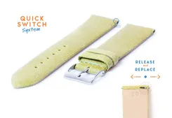 Horlogeband 20mm vintage groen leer