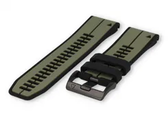 Garmin Fenix 7X watch band rubber - black/Darkgreen