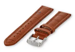 Strong calfskin watch strap - 18mm - brown