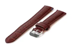 Watchstrap 18mm croco leather brown