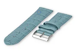 Basic croco watch strap - 24mm - ice blue