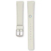 Universal 16mm white leather watch strap - Pulsar