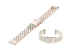 Watchstrap 20mm stainless steel polished silver