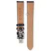 Luxury Hamilton watch strap dark blue leather - butterfly clasp - 16mm