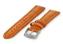 Strong calfskin watch strap - 18mm - orange