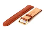 Watchstrap 18mm croco leather light brown