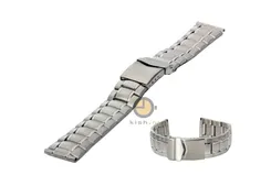 Watchstrap 20mm steel silver