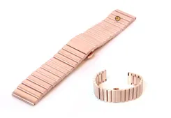 Uhrenarmband 20mm Rotgold Stahl matt