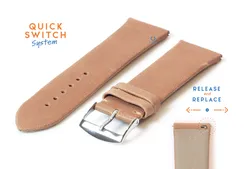 Watchstrap 22mm sand leahter seamless