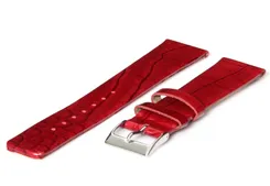 Watchstrap 18mm red high gloss