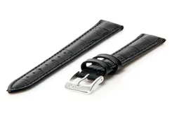 Watchstrap leather 16mm black