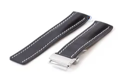 Breitling watchstrap 22mm leather black